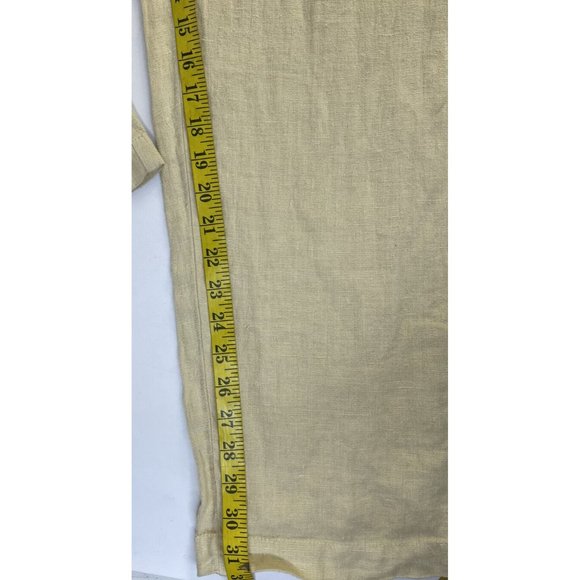 VTG 80s Linen Pleated Pull On Trouser Pants Plus Size 14 - Picture 4 of 9